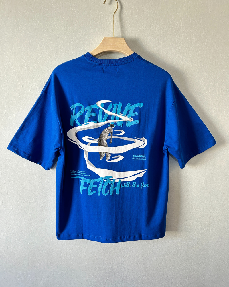Revive Blue Oversized T-shirt
