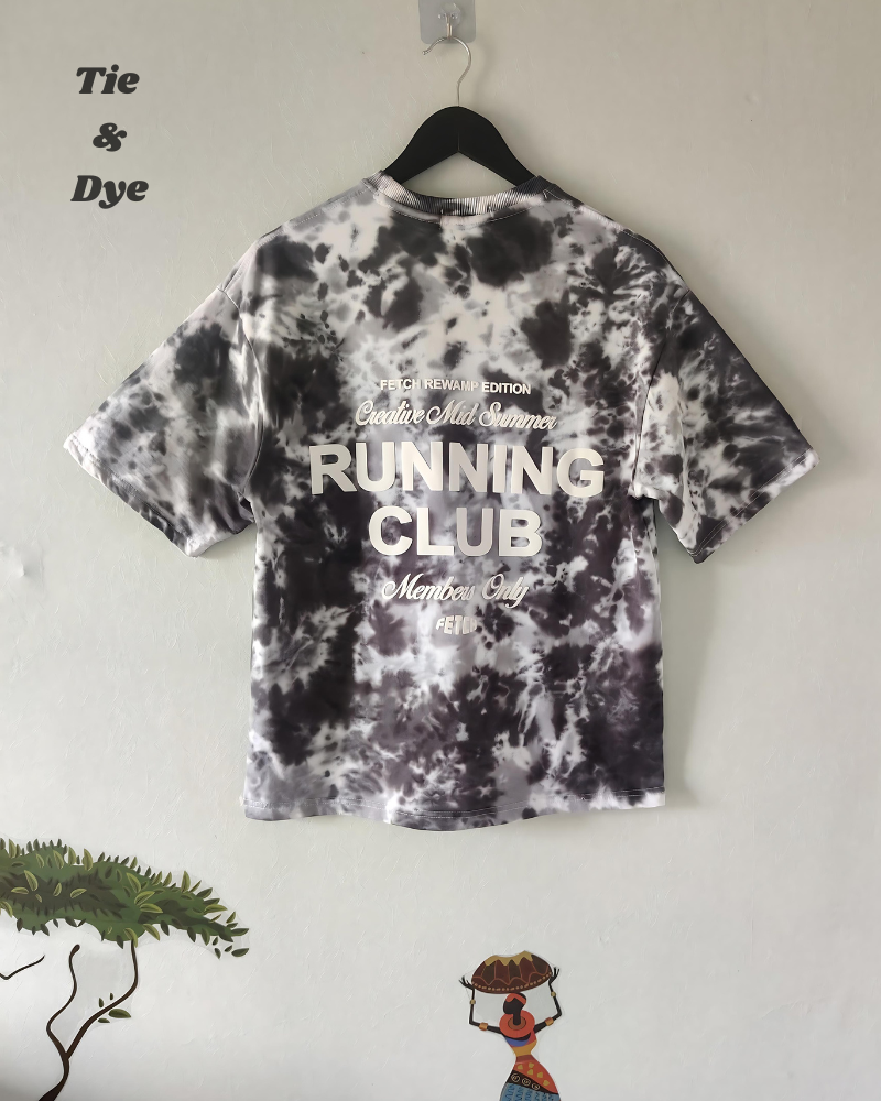 Tie And Dye  Black Oversized T-shirt