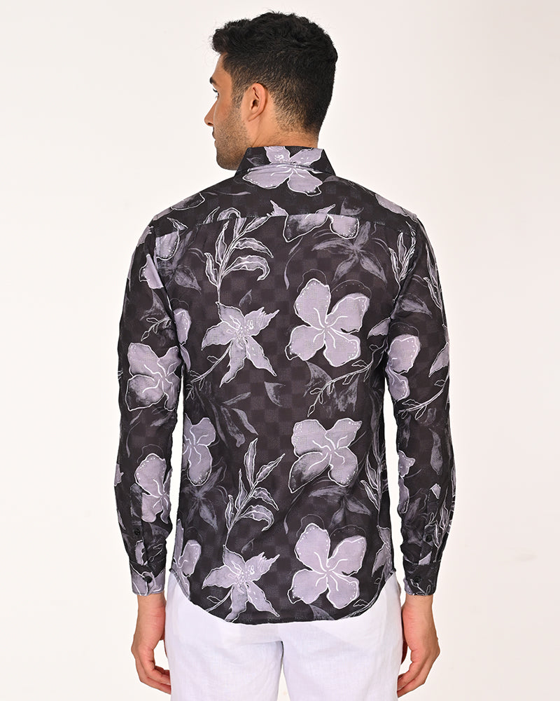 Casual Shirt Black Floral