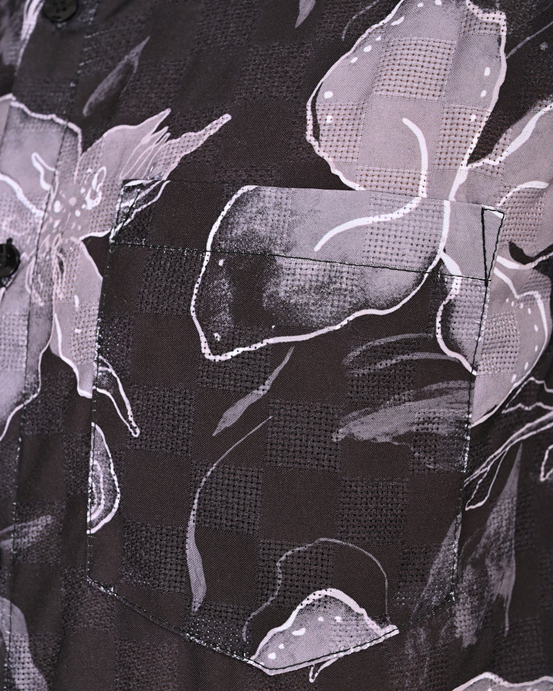 Casual Shirt Black Floral
