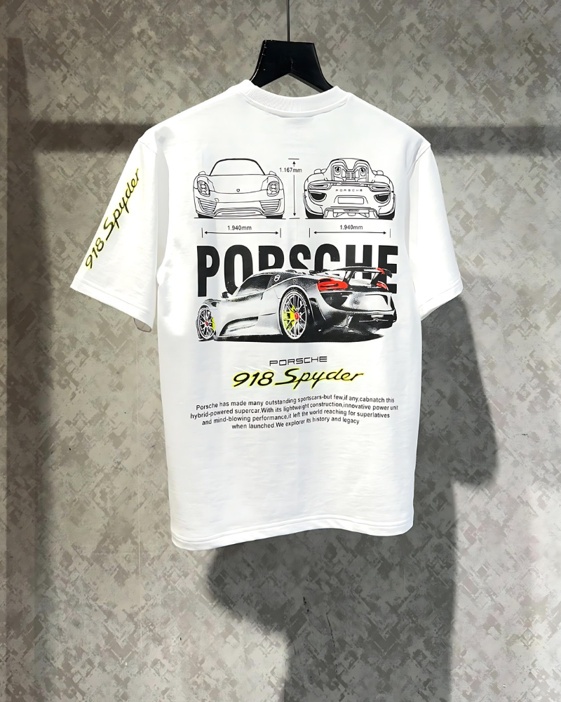 Porsche White Oversized T-shirt
