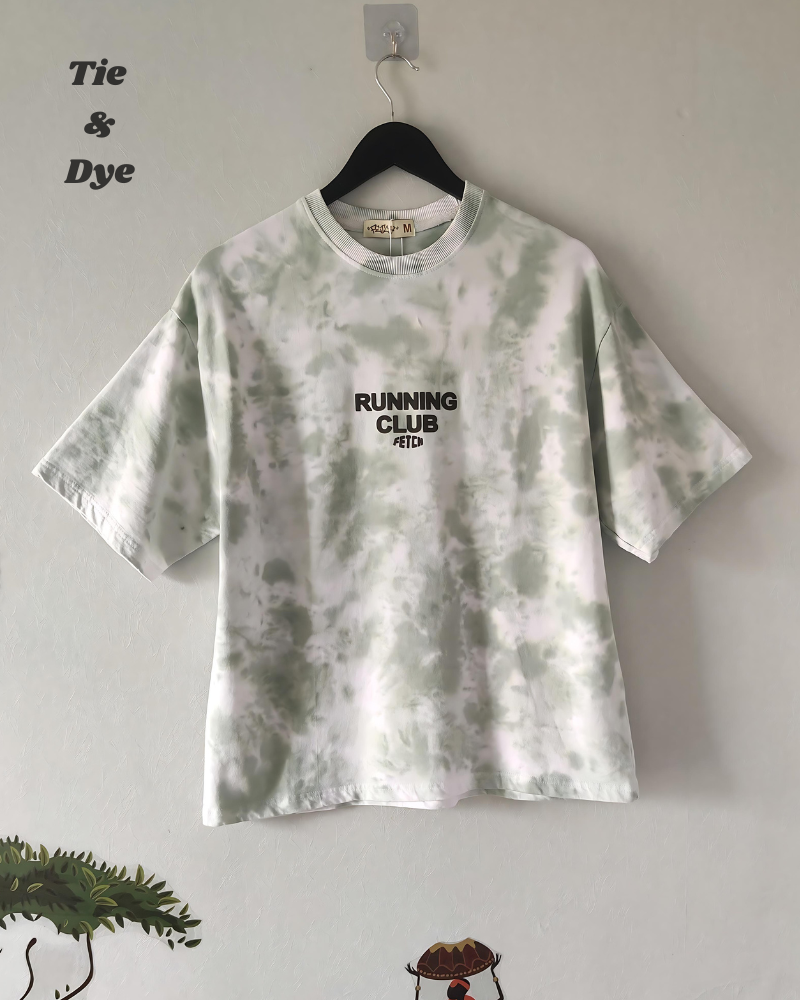 Tie And Dye Green Oversized T-shirt