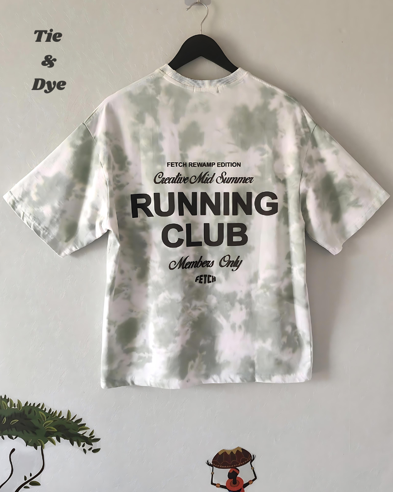Tie And Dye Green Oversized T-shirt