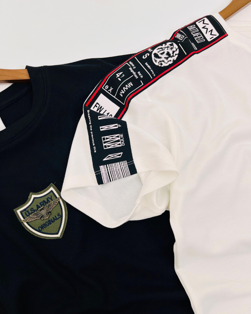 Pique Black Oversized T-shirt