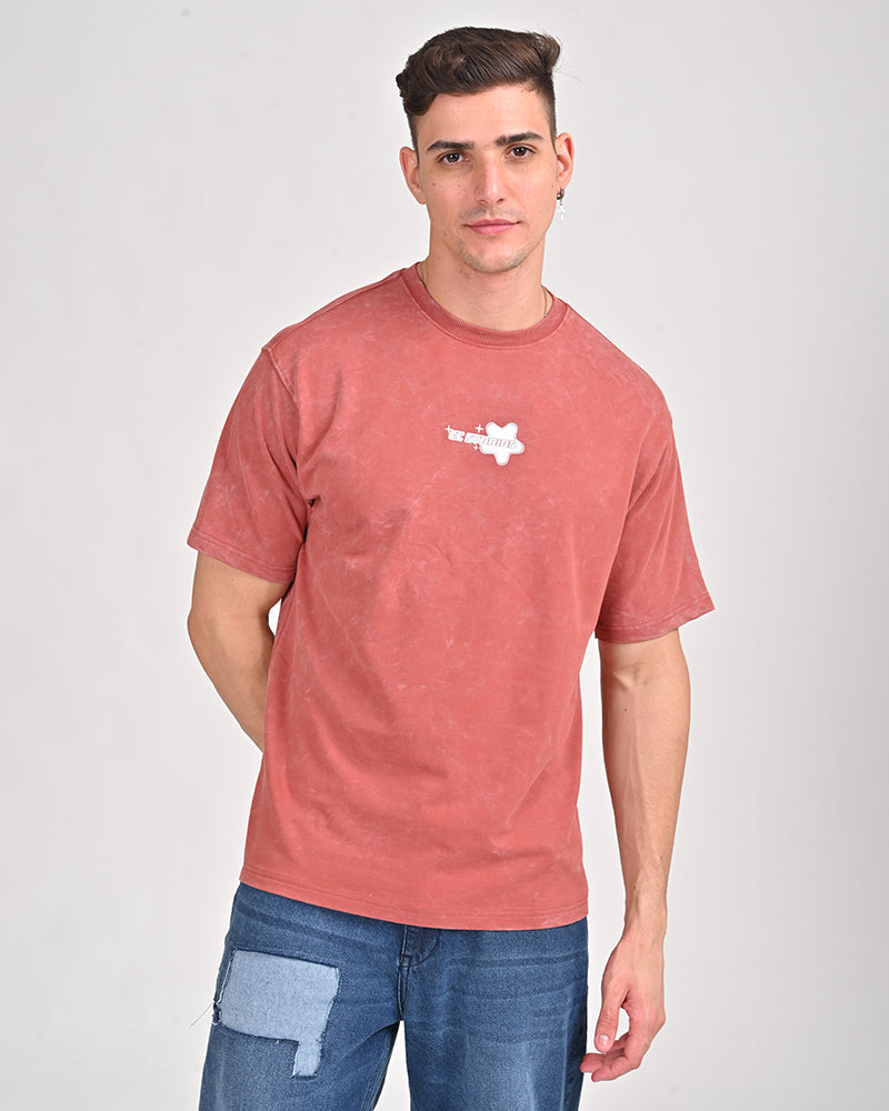 Enemy of Satan Printed Rose Gold T-shirt