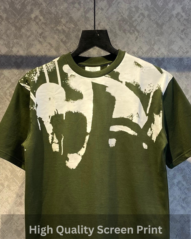 Green Printed Oversized T- shirt