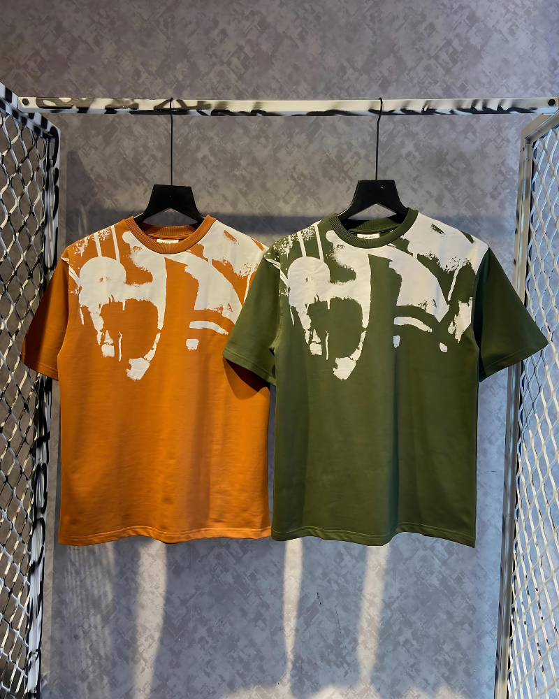 Green Printed Oversized T- shirt