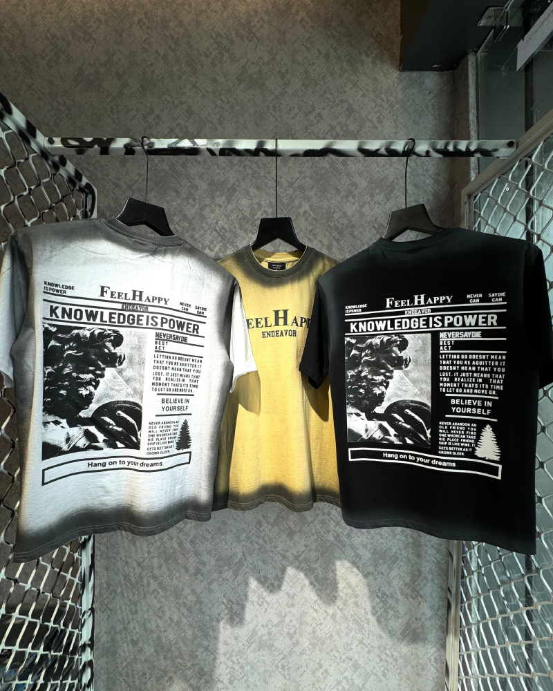 White Faded Effect Oversized T-shirt
