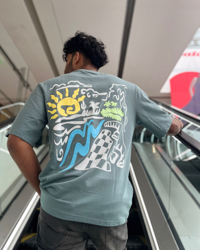 Light Blue Oversized T - shirt