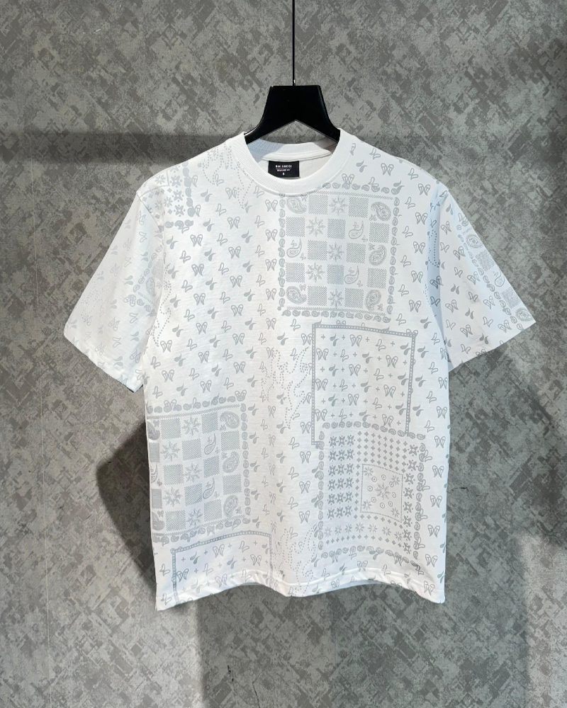 White Printed Oversized T-shirt